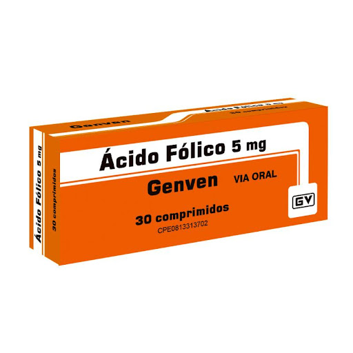 Acido Folico 5 Mg X 30 Tab Gv Cristalmed 3388